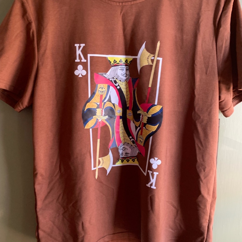 King of Clubs Graphic T-Shirt - Brown